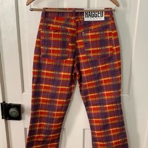 NWOT Ragged Priest Register Plaid Jeans size 26 28 READ